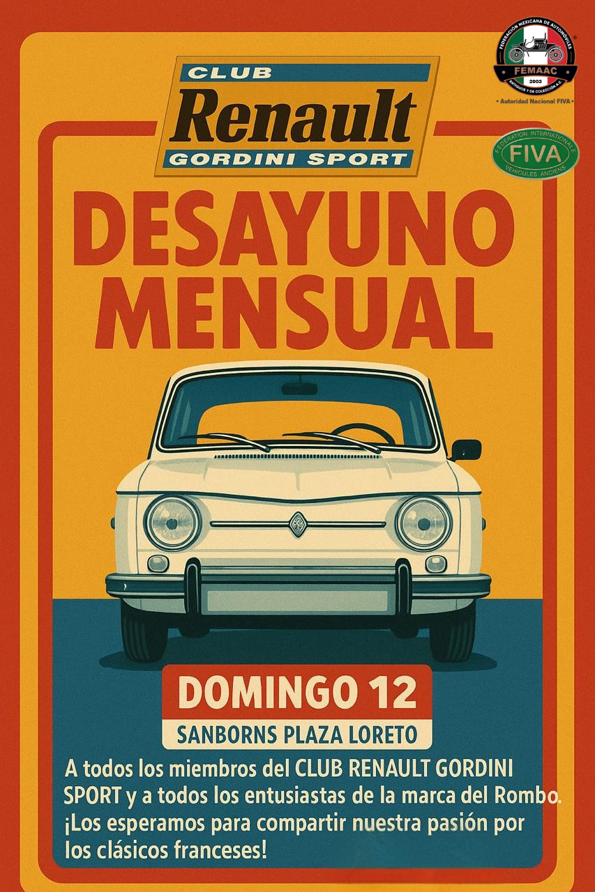 Desayuno Mensual Club Renault Gordini Sport